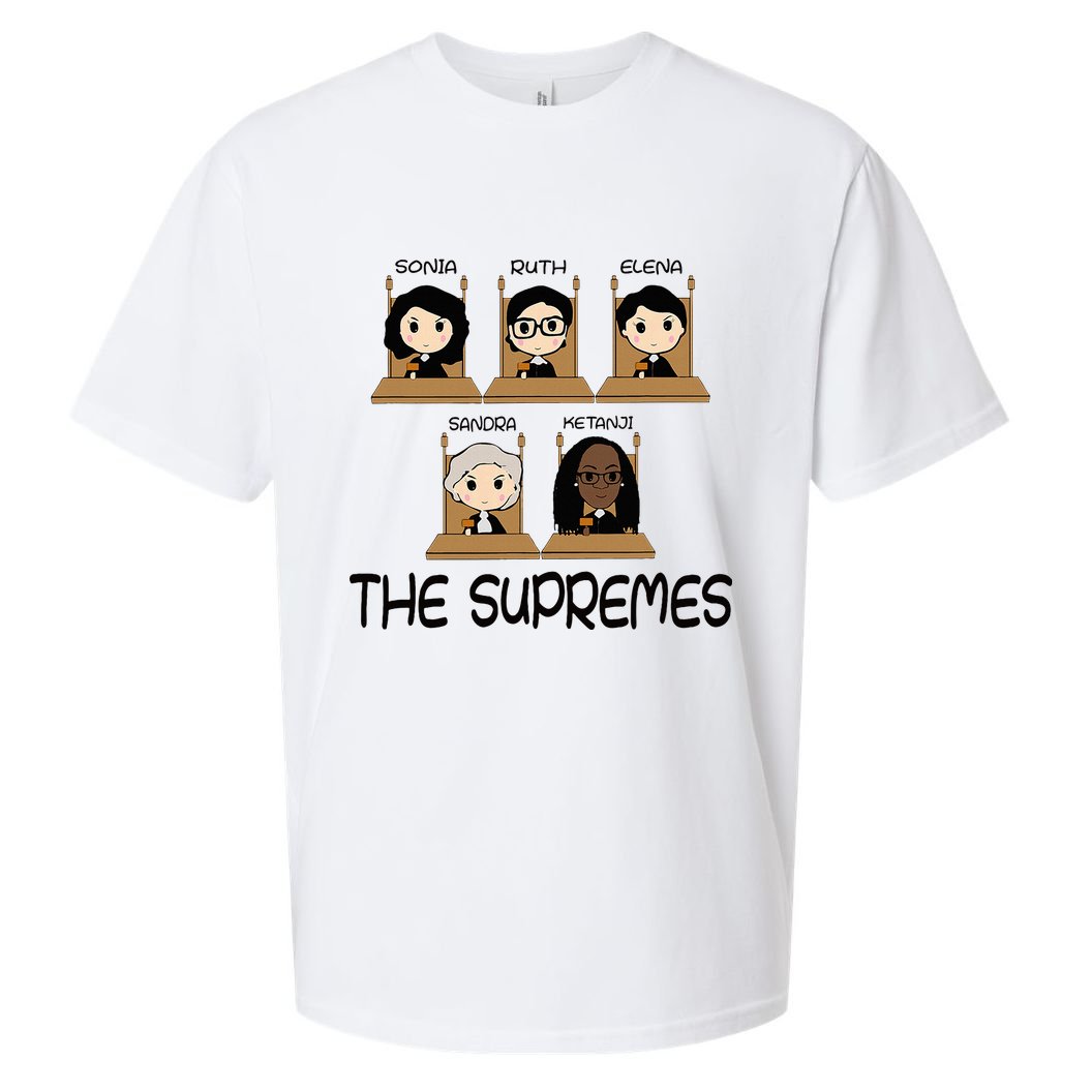 The Supremes Ketanji Brown Jackson Rbg Sotomayor Sueded Cloud Jersey T-Shirt