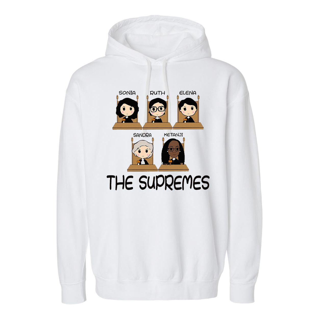 The Supremes Ketanji Brown Jackson Rbg Sotomayor Garment-Dyed Fleece Hoodie