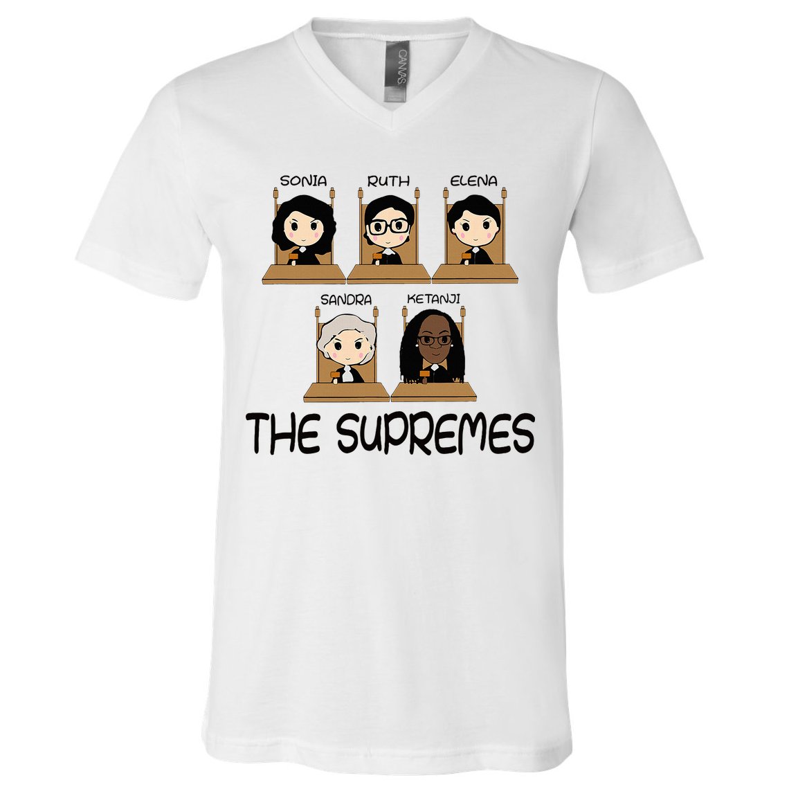 The Supremes Ketanji Brown Jackson Rbg Sotomayor V-Neck T-Shirt
