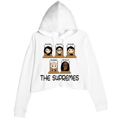 The Supremes Ketanji Brown Jackson Rbg Sotomayor Crop Fleece Hoodie