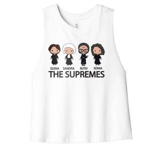 THE SUPREMES Ketanji Brown Jackson RBG Elena Sandra Ruth Sonia Women's Racerback Cropped Tank