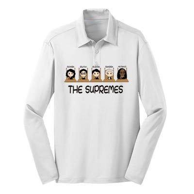 THE SUPREMES Ketanji Brown Jackson RBG Sotomayor cute Silk Touch Performance Long Sleeve Polo