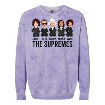 The Supremes Ketanji Brown Jackson Rbg Sotomayor Cute Colorblast Crewneck Sweatshirt