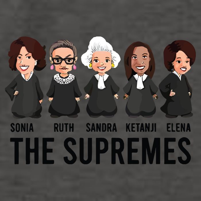 The Supremes Ketanji Brown Jackson Rbg Sotomayor Cute Vector Backpack