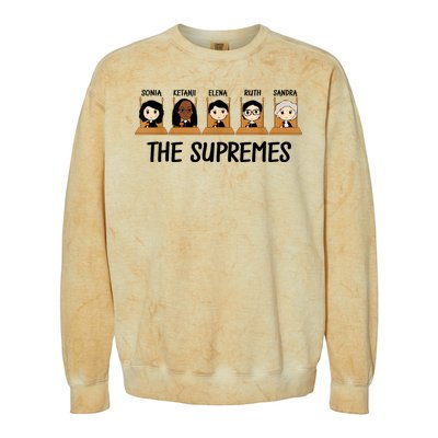 THE SUPREMES Ketanji Brown Jackson RBG Elena Sandra Ruth Sonia Colorblast Crewneck Sweatshirt