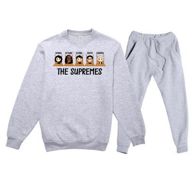 THE SUPREMES Ketanji Brown Jackson RBG Elena Sandra Ruth Sonia Premium Crewneck Sweatsuit Set