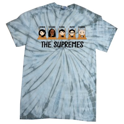 THE SUPREMES Ketanji Brown Jackson RBG Elena Sandra Ruth Sonia Tie-Dye T-Shirt