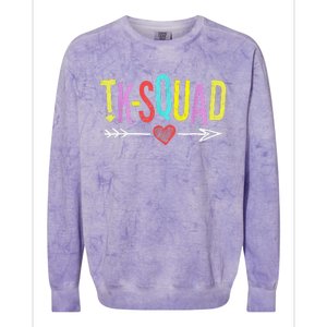 TK Squad Kindergarten Teachers Students Back To School Gift Colorblast Crewneck Sweatshirt