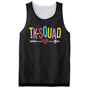 TK Squad Kindergarten Teachers Students Back To School Gift Mesh Reversible Basketball Jersey Tank