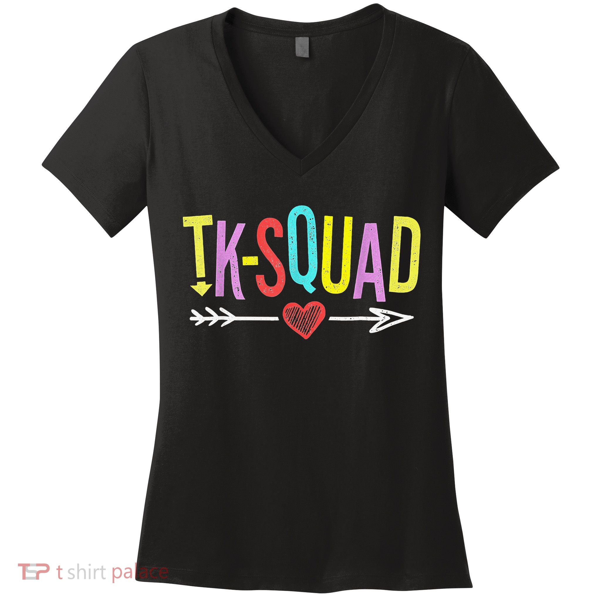TK Squad Kindergarten Teachers Students Back To School Gift Women's V-Neck T-Shirt