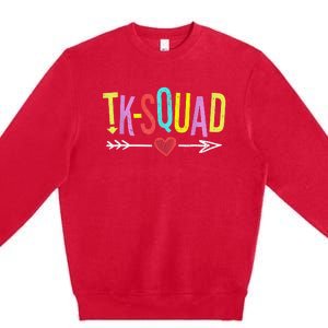 TK Squad Kindergarten Teachers Students Back To School Gift Premium Crewneck Sweatshirt