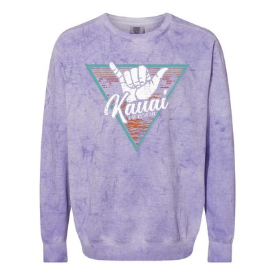 Tropical Shaka Kauai Hawaii Kauai Hi Colorblast Crewneck Sweatshirt