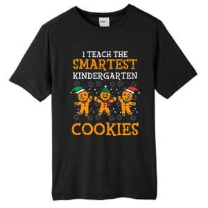 Teach Smartest Kindergarten Cookies Teacher Christmas Xmas Tall Fusion ChromaSoft Performance T-Shirt