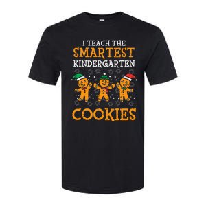 Teach Smartest Kindergarten Cookies Teacher Christmas Xmas Softstyle CVC T-Shirt