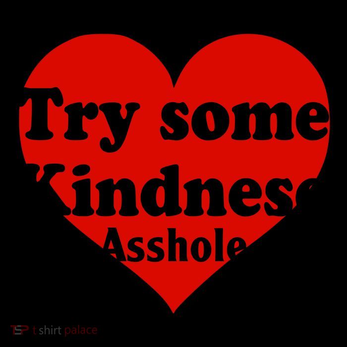Try Some Kindness Asshole Heart Pom Pom 12in Knit Beanie