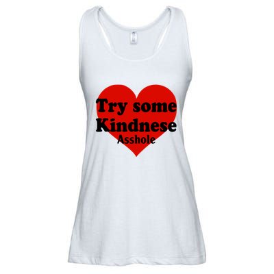 Try Some Kindness Asshole Heart Ladies Essential Flowy Tank