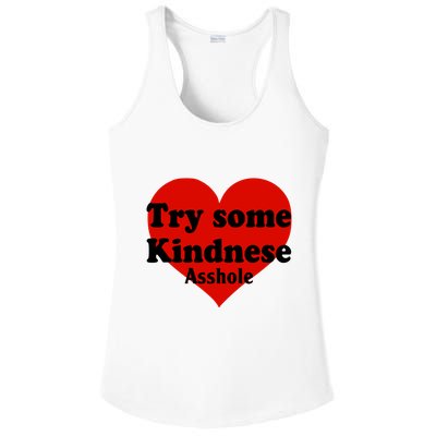 Try Some Kindness Asshole Heart Ladies PosiCharge Competitor Racerback Tank
