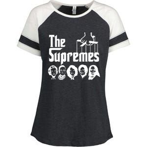 The Supremes Ketanji Brown Jackson SCOTUS RBG Judge Meme Enza Ladies Jersey Colorblock Tee