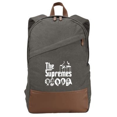 The Supremes Ketanji Brown Jackson SCOTUS RBG Judge Meme Cotton Canvas Backpack