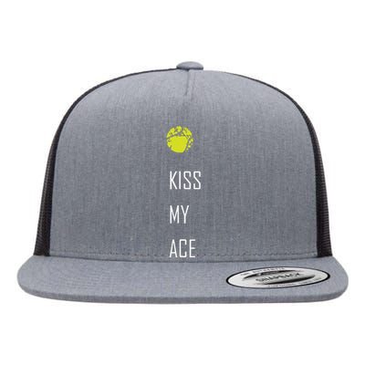 Tennis Shirts Kiss My Ace Funny Cute Sports Gift Flat Bill Trucker Hat