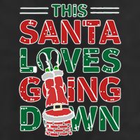 This Santa Loves Going Down Funny 7 Panel Mesh Trucker Snapback Hat