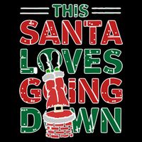 This Santa Loves Going Down Funny Backpack