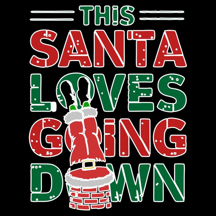 This Santa Loves Going Down Funny Backpack