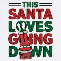 This Santa Loves Going Down Funny Cooling Performance Crew T-Shirt