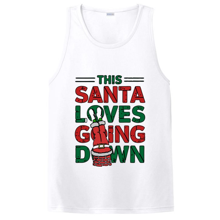 This Santa Loves Going Down Funny PosiCharge Competitor Tank