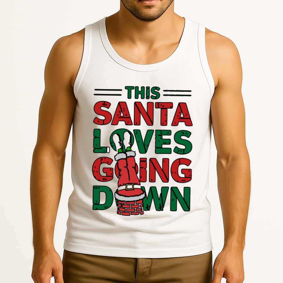 This Santa Loves Going Down Funny Tank Top
