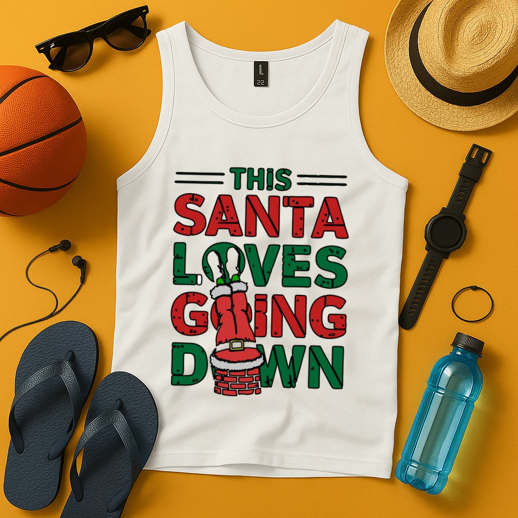 This Santa Loves Going Down Funny Tank Top