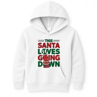 This Santa Loves Going Down Funny Kids Hoodie