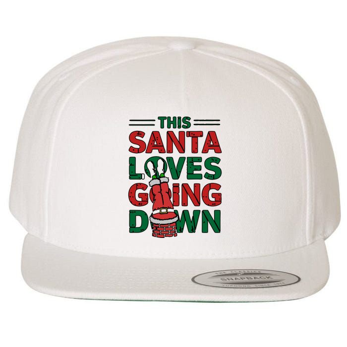 This Santa Loves Going Down Funny Wool Snapback Cap