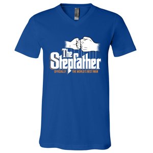 The Stepfather Ly The Worlds Best Fathers Day Gift V-Neck T-Shirt