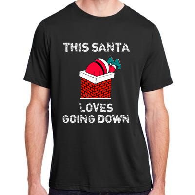 This Santa Loves Going Down Funny Christmas Adult ChromaSoft Performance T-Shirt