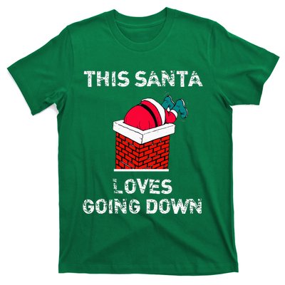 This Santa Loves Going Down Funny Christmas T-Shirt