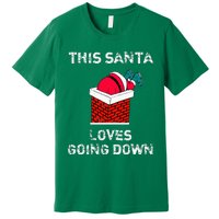 This Santa Loves Going Down Funny Christmas Premium T-Shirt