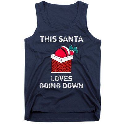 This Santa Loves Going Down Funny Christmas Tank Top