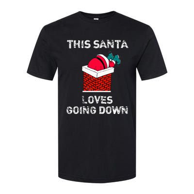 This Santa Loves Going Down Funny Christmas Softstyle CVC T-Shirt