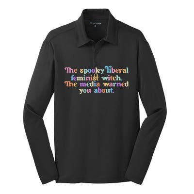 The Spooky Liberal Feminist Witch Empowert S Rights Gift Silk Touch Performance Long Sleeve Polo