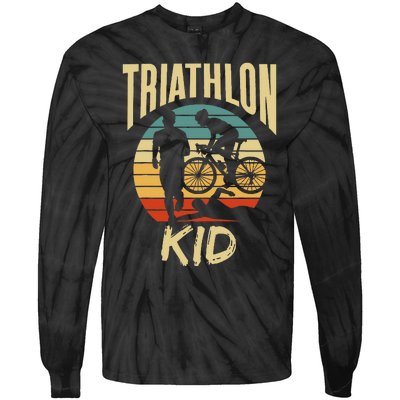 Triathlon Sport Lover Triathlete Tie-Dye Long Sleeve Shirt