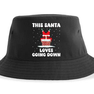 This Santa Loves Going Down Funny Christmas Meme Sustainable Bucket Hat