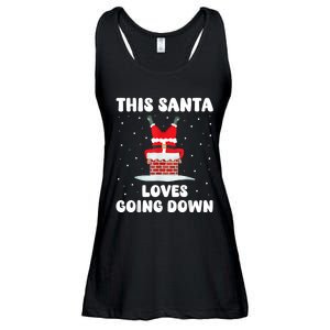 This Santa Loves Going Down Funny Christmas Meme Ladies Essential Flowy Tank