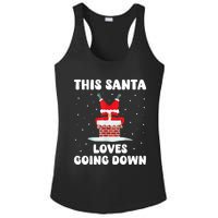 This Santa Loves Going Down Funny Christmas Meme Ladies PosiCharge Competitor Racerback Tank