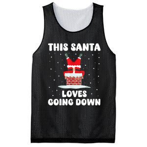 This Santa Loves Going Down Funny Christmas Meme Mesh Reversible Basketball Jersey Tank