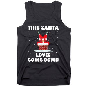 This Santa Loves Going Down Funny Christmas Meme Tank Top