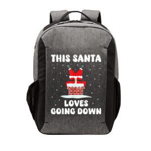 This Santa Loves Going Down Funny Christmas Meme Vector Backpack