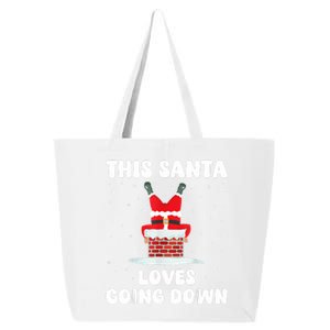 This Santa Loves Going Down Funny Christmas Meme 25L Jumbo Tote