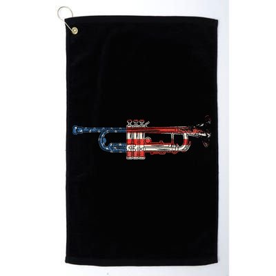 Trumpet Silhouette Love Jazz Player Music Gifts Band Golf Towel