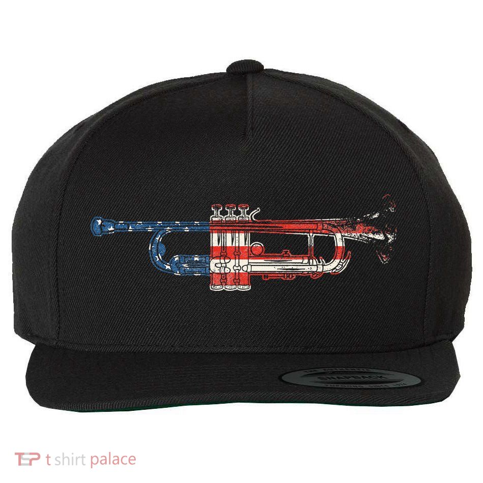 Trumpet Silhouette Love Jazz Player Music Gifts Band Wool Snapback Cap